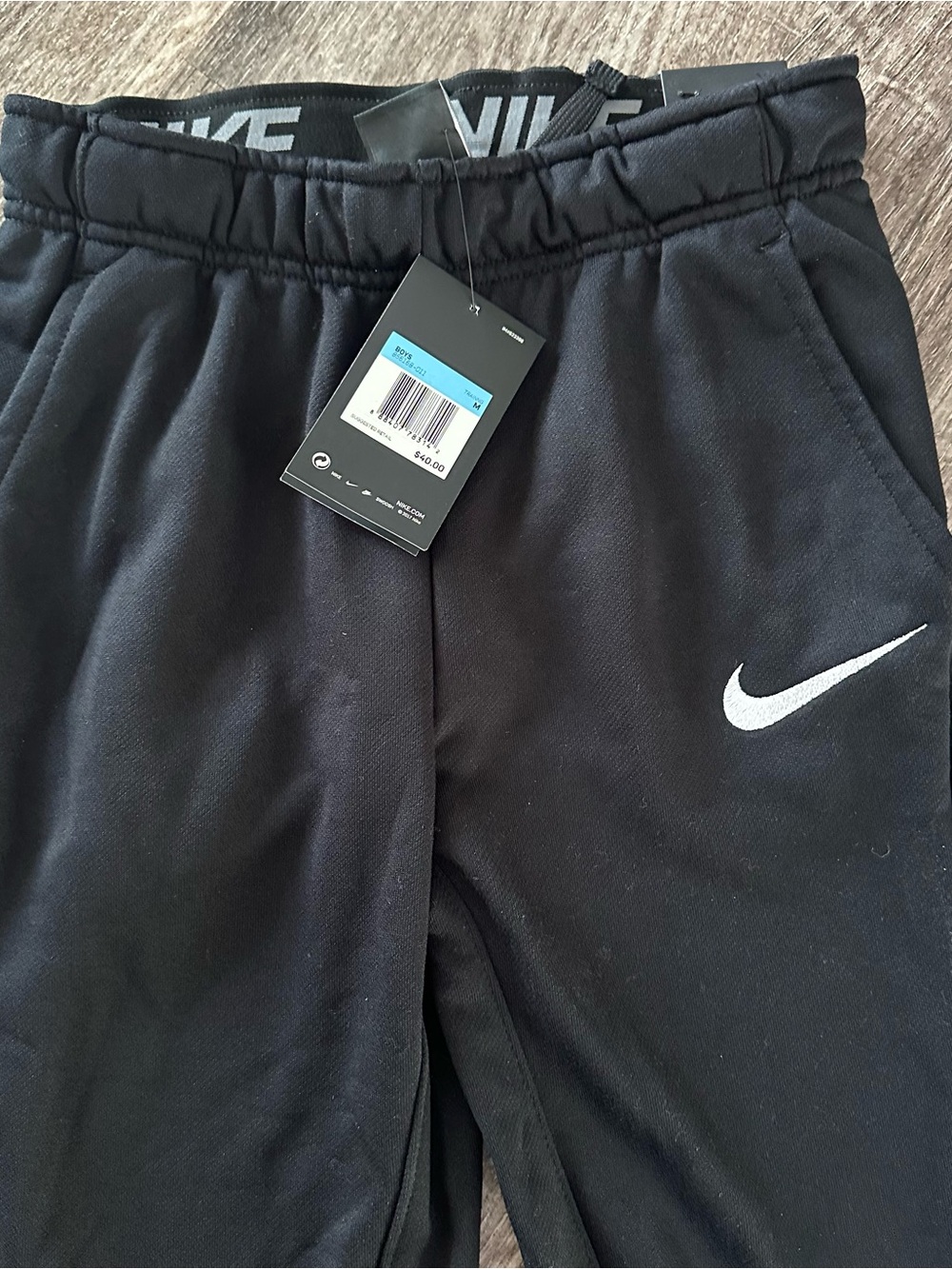 Nike Dri-FIT Boys Slim Fit Performance Training Pants Black ***Size Medium*** - Picture 2 of 9